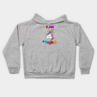 unicorn 2th birthday: I am 2 and magical Kids Hoodie